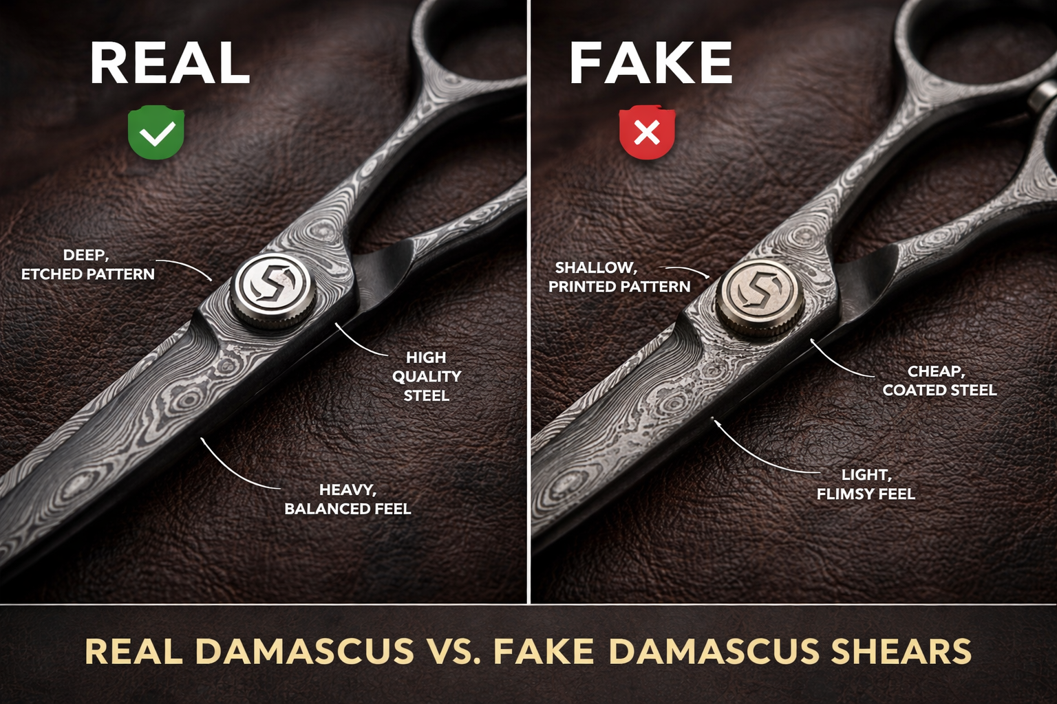 How to Spot Fake Damascus Shears: Essential Tips for Professional Barbers